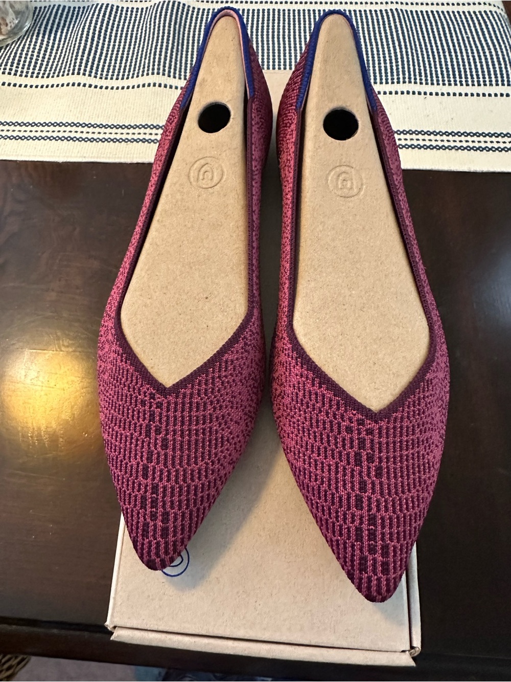 Rothy’s Fig Python Points Knit Ballet Flat Size 9.5